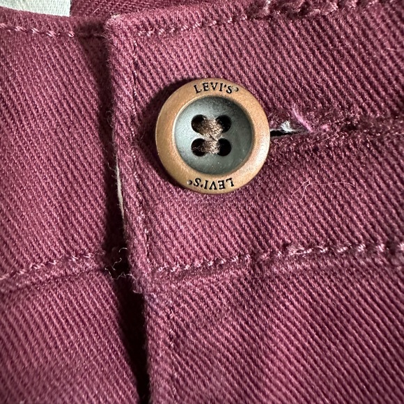 Men’s Levi’s - Levi Strauss Slim Fit burgundy denim Jeans size 31 - Picture 7 of 10